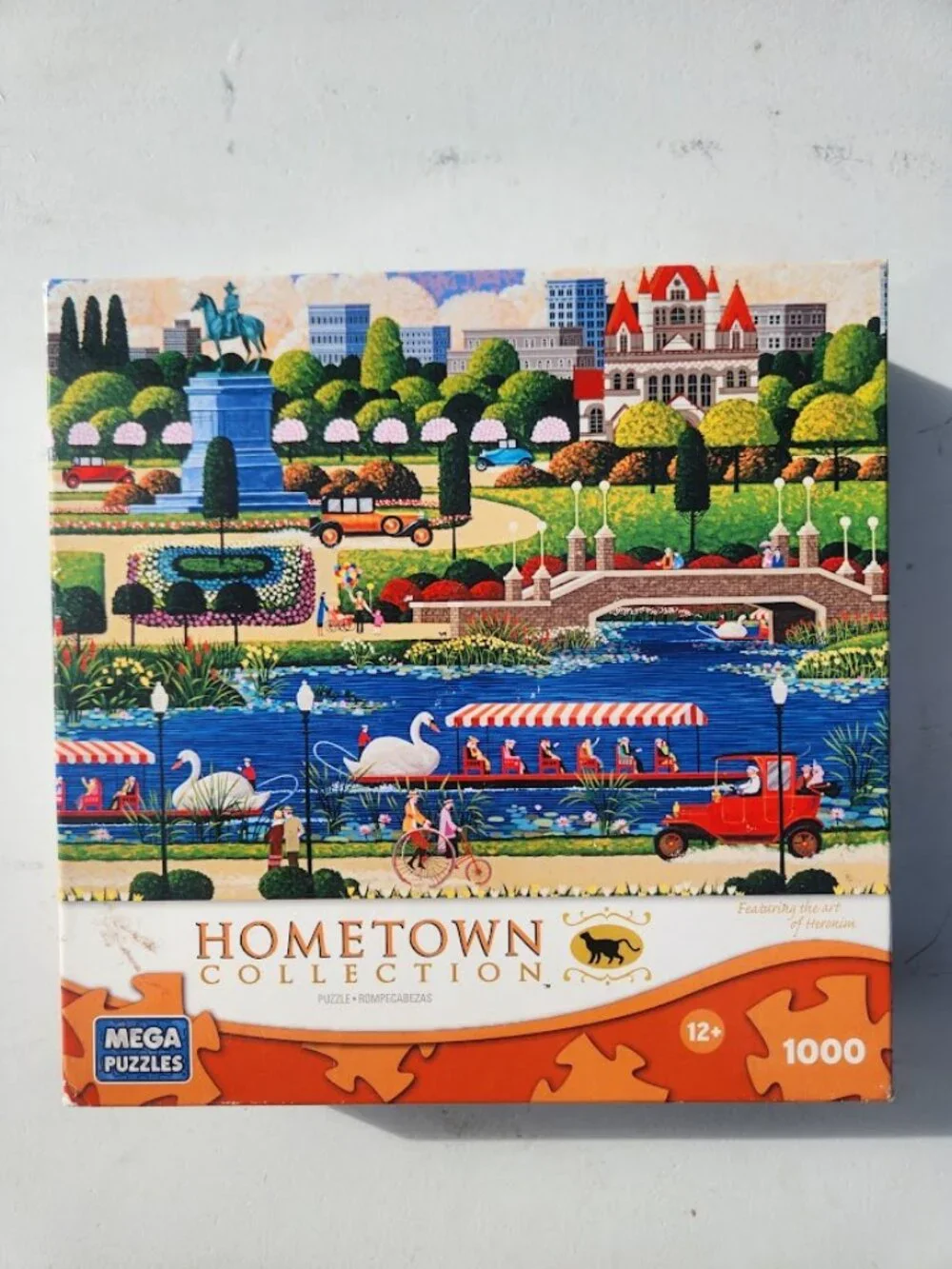 Swan Boats in Boston Park 1000 Piece Jigsaw Puzzle Mega Puzzles Hometown Collect